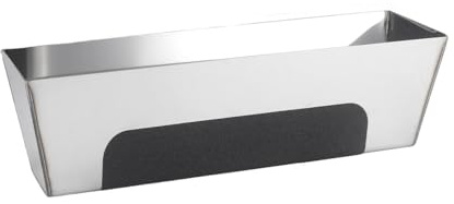 10 Stainless Steel Mud Pan,Anti-slip Base,Sheared Sides to Clean Knives, Hold Joint Compound, Drywall and Plaster