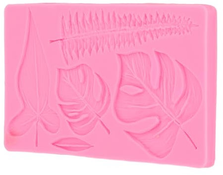 Moulure en silicone en forme de feuille de fougère, motif détaillé de feuille de fougère, antiadhésif, lavable et réutilisable, applications polyvalentes, pour décoration de gâteaux, glaçons