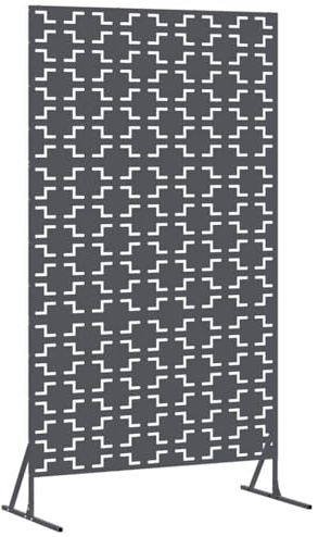 vidaXL Sichtschutz Anthrazit 100 x 50 x 180 cm Stahl, Moderner Sichtschutz für Garten und Terrasse, Outdoor Raumteiler, rechteckiges Stahlpaneel