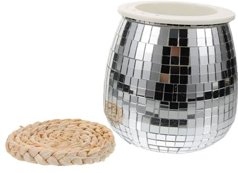 HANABASS Hanging Basket Ornaments Disco Ball Planter Mirror Surface Flower Pot for Party Decor