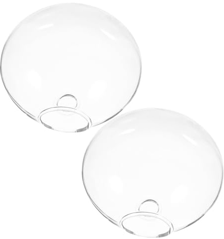 Vaso in Vetro da Parete 2 Pezzi per Piante, Terrario Decorativo | Coltivazione in Acqua, Design da Appendere, Formato Salvaspazio per Casa e Interni