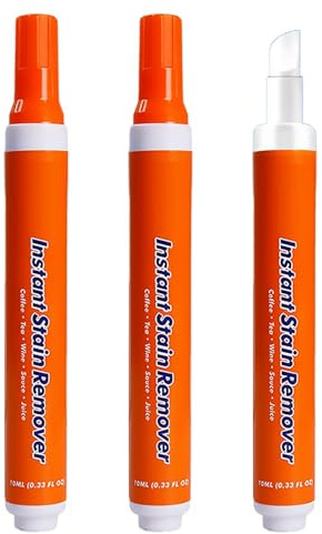 3PCS Stain Remover Pen for Clothes Quick Effect And Drying, Instant Stain Remover Pen, Bleach Pens for Clothes, Remove Household Stains Quick Effect And Drying, Travel Pocket Size Safe for All Fabrics