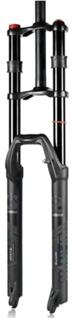 LHHL Horquilla para Bicicleta de montaña con Doble Hombro Tubo Recto 1-1/8 Freno de Disco Horquilla con suspensión neumática QR 9 * 100 mm Bloqueo Manual Recorrido 150mm(26inch)