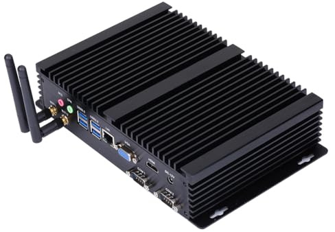 ANDAQI Fanless Industrial PC, Mini Computer, I5 4200U 4250U 4258U 4278U, Windows 11 / Linux Ubuntu, IM03, VGA, HDMI, LAN, 2 x COM RS232, 2 x USB2.0, 4 x USB3.0, 0 RAM, 0 Storage, Barebone No System