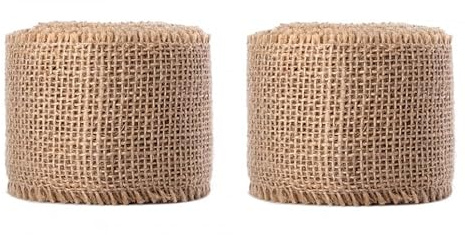 Juteband 10 cm x 5 m – 2 Rollen | 100% Natur Jute Rolle | Umweltfreundliches Dekoband für Basteln, Geschenke, Hochzeit & DIY Dekoration