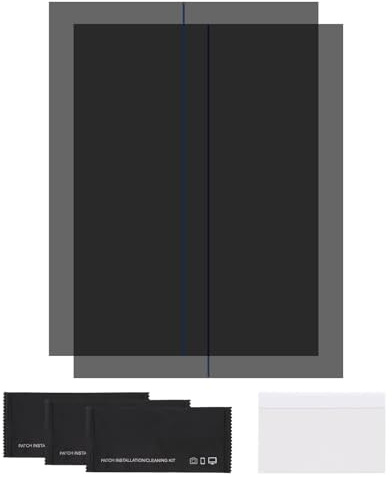 sourcing map Polarisierte Folie, 26,7 cm selbstklebende polarisierte Blätter, linearer Polarisationsfilter mit Reinigungsset, Schaber für LCD-Bildschirm-Reparatur, Physik, Bildung, 90 Grad, 2 Stück