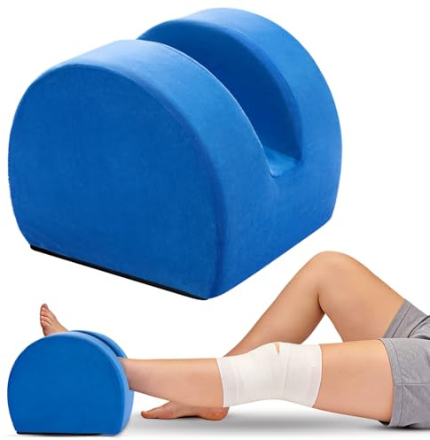 Knee Replacement Pillow, Ergonomic Foot Elevation Pillow for Leg Support, High-Density Foam Cushion for Hip/Knee/Ankle Ease Pressure, Ankle Support Leg Cushion to Promote Relaxation on Couch / Bed Use