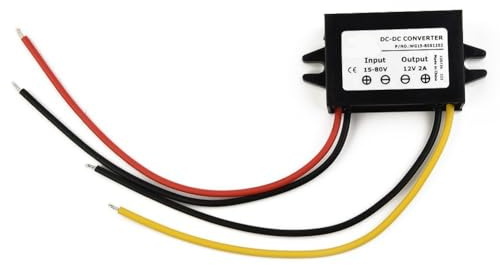 Módulo convertidor reductor DC-DC 15V-72V a 12V 2A 36W Fuente de alimentación conmutada para sistemas de 24V 36V 48V 60V