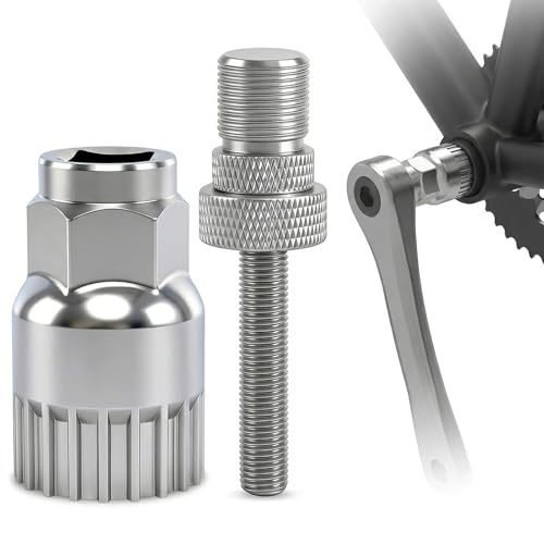 QAWSAF 2-Teiliges Set Tretlager Werkzeug,Fahrrad Tretlager Werkzeug,Tretlagerschlüssel,Zahnkranzabzieher,Für Standard 20-Zahn-Tretlager,Mit Shimano Octalink Isis Truvativ Race Face Und Fsa Tretlager
