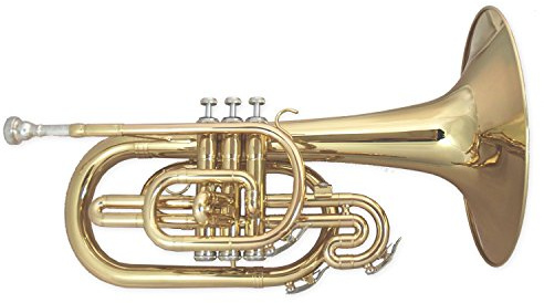 Mellophon in F - Messing, lackiert + Koffer und Mundstück
