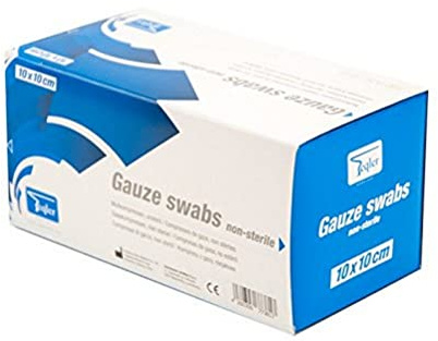Teqler T-135178 Mullkompressen, unsteril 10 cm x 10 cm (120-er Pack)