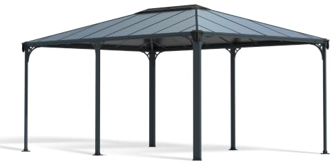 Palram Canopia Martinique 5000 Gartenpavillon: 10 Jahre Garantie. Höchst widerstandsfähig, Hardtop Pavillon 492 x359 cm. Robuste Aluminiumkonstruktion mit Dach aus Polycarbonat.