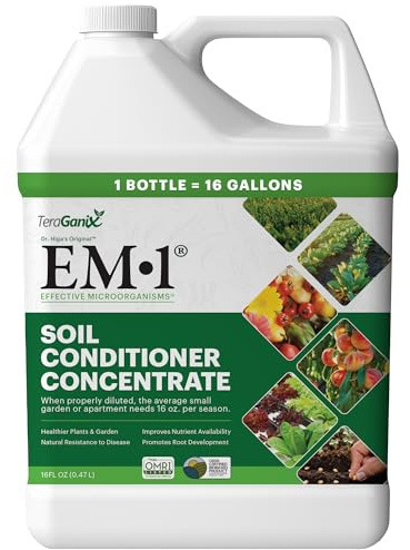 TeraGanix TCM Soil Conditioner (1 Btl = 16 Gal), Microbial Inoculant Concentrate, Plant Growth, Root Enhancer, Liquid Probiotic for Soils & Plants, Seed Germination, Garden, Lawn Care (16 fl oz)
