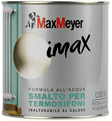 MaxMeyer Smalto satinato all'acqua per termosifoni Termosifoni BIANCO PANNA 0,5 L