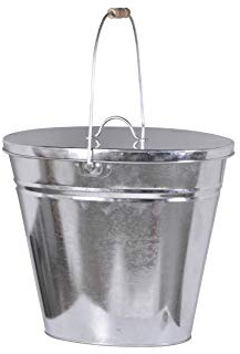 FIREFIX 2088/2 Mehrzweckeimer - Inhalt ca. 22 Liter - mit Deckel und Holzgriff, Stahlblech verzinkt, 380 x 260 x 350 (BxTxH)