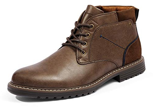 Bruno Marc Botas Hombre Vestir Botas Moto Invierno Botines Moda con Suela TPR,Size 40,Marron/Oscuro,STONE-8