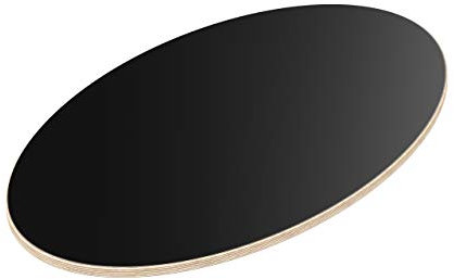 AUPROTEC Tischplatte 18mm schwarz 600 mm x 300 mm Multiplexplatte Ellipse melaminbeschichtet von 40cm-200cm auswählbar Birken-Sperrholzplatten Massiv Holz Industriequalität Auswahl: 60x30 cm