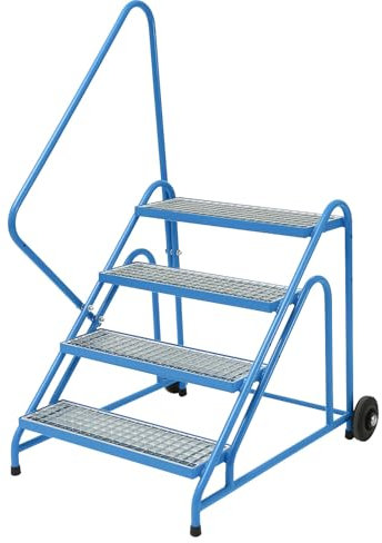 Montagetritt, Stufen mit Gitterrost, 4 Stufen.