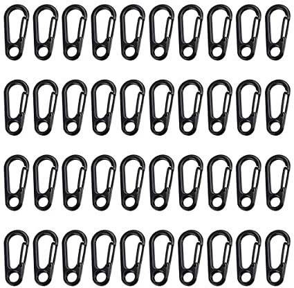 Jrzyhi 40 minikarbinhakar, spänne, fjäder, ryggsäcksförslutningar, clips med snäpplås, bära karbinhake, liten Sf karbinhake, snäpplås nyckelring, krok för utomhus, svart
