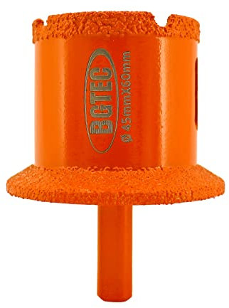BGTEC Diamond Core Drill Bit, Diameter 45x60mm Triangle Shank Sink/Washbasin Basin Opener for Porcelain Marble Ceramic Tile Granite Stone