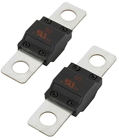 2 Stück SeKi Midi Schraubsicherung Hochstromsicherung 50A Ampere bis 32V DC - KFZ Auto LKW Streifensicherung