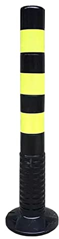 Poteau de Parking barrière de Parking, Poteau/Cone de Signalisation Poteau de barrière de Parking Durable Poteaux de Signalisation en Plastique Flexible avec Bandes Réfléchissantes