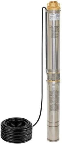 CHM GmbH® Tiefbrunnenpumpe 3,5 Zoll 550 Watt 5000 L/h 5,2Bar Druck, Brunnenpumpe, Pumpe Zisterne mit 20m Kabel 5% sandverträglich