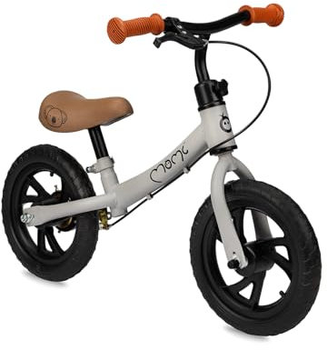Momi BREKI Kinderlaufrad für Mädchen und Jungen ab 3 Jahren (max. Körpergewicht 25 kg), Stabiler, Leichter Metallrahmen 3 kg, regulierbare Sattelhöhe mit Quick Release, pannensichere Eva-Räder