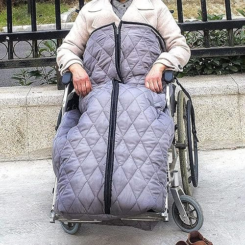 BLUEZY Winter Rollstuhl schlupfsack, Rollstuhl-halbpack warme Decke,rollstuhlschlupfsack schlupfsack wintersack fusssack für Erwachsene Winddichte Decke Universelle Passform für Rollstühle B