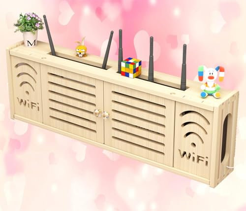 WiFi Router Aufbewahrungsboxen WLAN Router Halterung Wand Fernseher Kabel Verstecken Wand WLAN Router Wandmontage,C-71x24cm