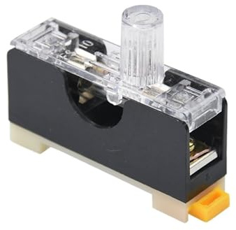 1PCS FS-101 Din-schiene montiert einpolig 6X30mm sicherung Halter Glas sicherung Rohr sicherung gehäuse (Size : 3A)