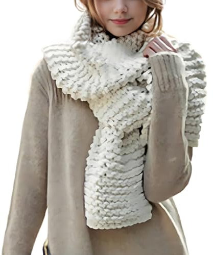 Ailan Mehrere Farben erhältlich. Damenschals in verschiedenen Farbtönen. Damen Winterschal, Polyester, warmer Winterschal, modisch, Beige