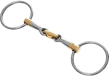 Start Double doppelt gebrochenes Gebiss – voll – deutsches Silber & Edelstahl – ideal für empfindliche Pferde (14,5)