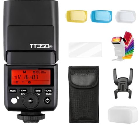 Godox TT350N Mini Speedlite Appareils pour Nikon Cameras 2.4G Wireless X System 1/8000s TTL HSS 0.1~2.2s Recycle Time Concerner D800 D700 D7100 D7000 D5200
