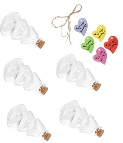 Cabilock 5piezas Botellas Deseos Creativas Forma De Pino y Corcho De Madera Botellas Corcho Para Uso Interiores Decoración De Escritorio