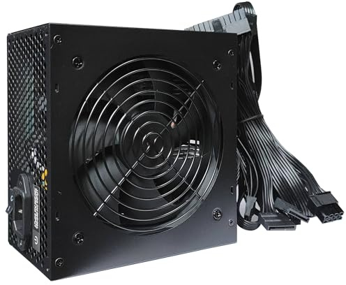 JUSTOP 500W ATX PSU 80 Plus Bronze Rated Power Supply With 120mm Cooling Fan, 4+4 Pin 12V, Dual PCI-E, 6x SATA