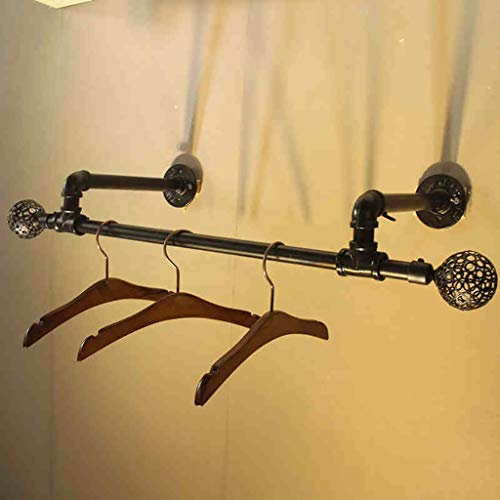 SIBEG Eisenrohr-Kleiderregal, Wandgarderobe, kommerzieller Kleiderständer für Haushalt und Einzelhandel (Größe: 80 x 30 cm)