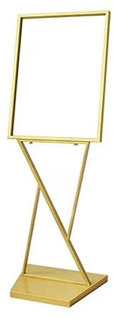 Schilderhalterständer aus Edelstahl, Sockel, Plakatständer, Bodenständer, Schilderhalter für die Anzeige von Hochzeitsgeschäften, Gold