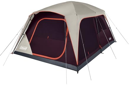 Coleman Skylodge 10-personers familjetält väderbeständigt XL-tält med regnfluga och rumsavdelare passar 4 luftmadrasser i drottningsstorlek gjorda av PFAS-fria material