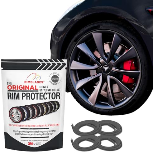 Rimblades Original Protectores de Llantas de Aleación Grafito – Para Llantas de Hasta 24” x 4 | 9 Colores | Fácil Instalación DIY | Protección Contra Bordillos | Accesorio Exterior para Coche