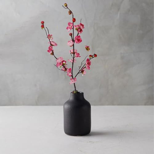 Arrangement de fleurs artificielles délicates japonaises pour cerisier pour décoration de la maison (rose)