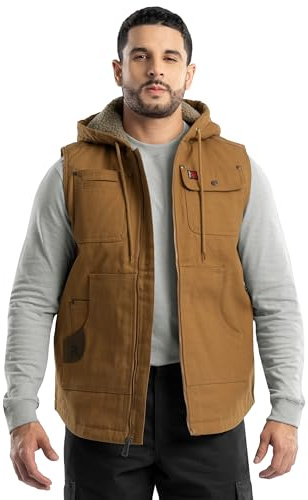Wrangler Herren Sherpa Lined Vest With Hood Weste