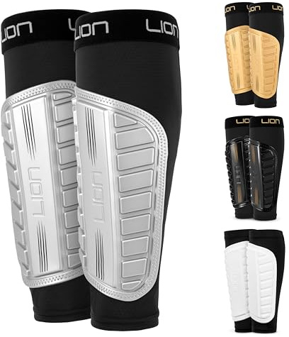 Football Sleeve Style Shin Pads/Guards - Flexible Comfort & Protection - For Kids & Adults