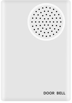 YAVIS Timbre de Cable 90db visitante Alarma de Timbre de Cable DC 12v Oficina de Timbre de Cable, Villa, Sistema de Alarma de Seguridad de Control de Acceso doméstico, Blanco ﻿