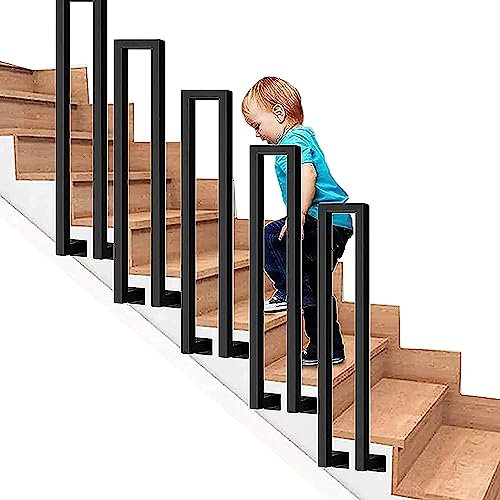 U-förmiges Treppengeländer für Kindersicherheit und Absturzsicherung, dekorative Schmiedeeisen-Handlauf für Loft Villa Garten Balkon rutschfeste Handlauf (Größe : 50cm)