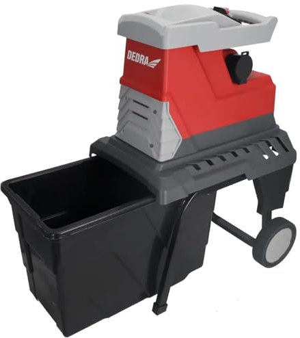 Trituratore elettrico da giardino DEDRA forte 2800 W, spessore fino a 45 mm, sacchetto di raccolta da 55 l, 2950 giri/min, trituratore e macinacaffè – maggiore forza ed efficacia del chilometraggio