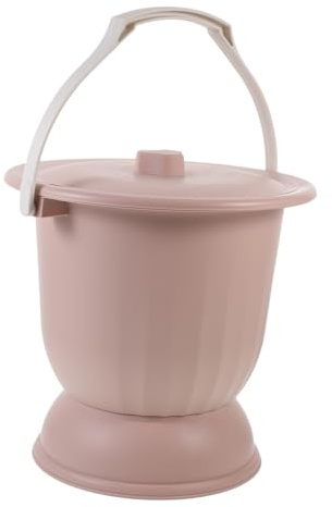 SAFIGLE urinario de escupidera potty orinal para cama Orinal de cama orinal para dormitorio orinal higiénico baños baño portátil escupidera para ancianos orinal unisex páginas rosa | Aislamiento de Olor 4 Diseño Antideslizante , Reutilizable y Resistente al Desgaste 5l