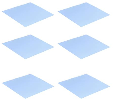Dawutocap Tapis de conductivité thermique en silicone 100 x 100 mm Différentes épaisseurs Isolation haute tension pour ordinateur CPU Tapis thermiques en silicone souple