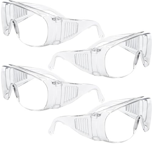 4PCS Anti fog safety goggles adult, safety glasses, protective glasses, Eyewear Protective Safety Goggles Glasses Anti Splash Anti Scratch, Dust Proof for Eye Full Protection for Construction Laborato