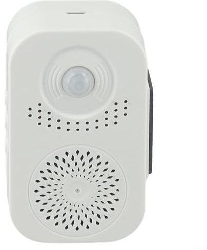 Zilimontt Motion Activated Welcome Doorbell with Infrared Sensor and Recordable Voice Chime, Adjustable Sound Options, Easy Install Entry Alert for for Shops, Stores,(20 VOICES/RECORDABLE)